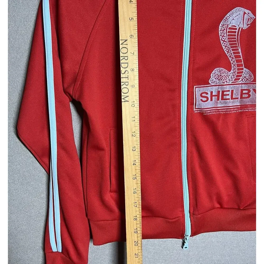 BC Ethic‎ 68 Caroll Shelby Cobra Track Jacket SMALL Red Full Zip Racing Mustang